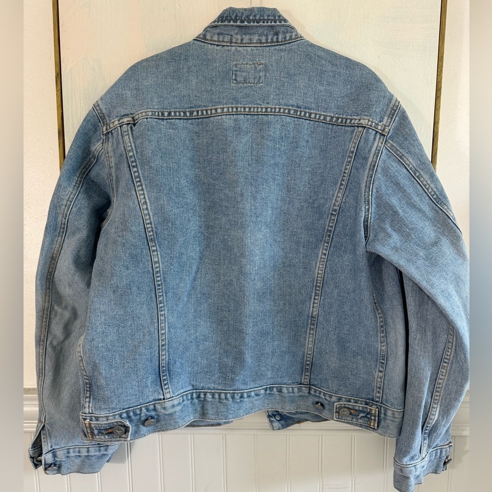 VINTAGE CK Calvin Klein Jean Jacket Medium / Light Wash Size L - Picture 8 of 10